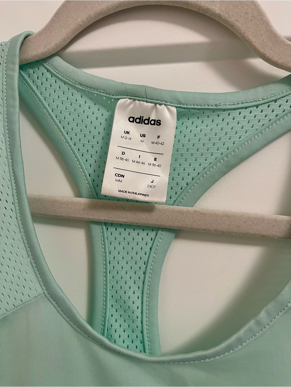 adidas Mint Green Performance Racerback Tank - Picture 2 of 5